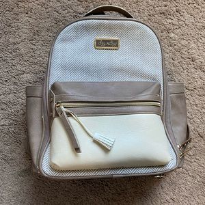 Itzy ritzy mini latte diaper backpack w/changing pad